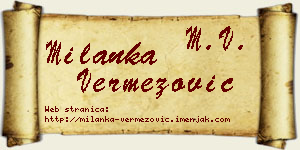 Milanka Vermezović vizit kartica